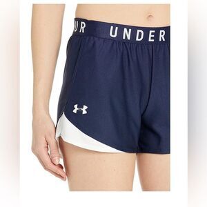 NWT Play Up 3.0 Under Armour Women's Dark Blue/White Athletic Shorts SZ XXL